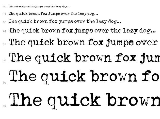 Mechanical Machine font waterfall